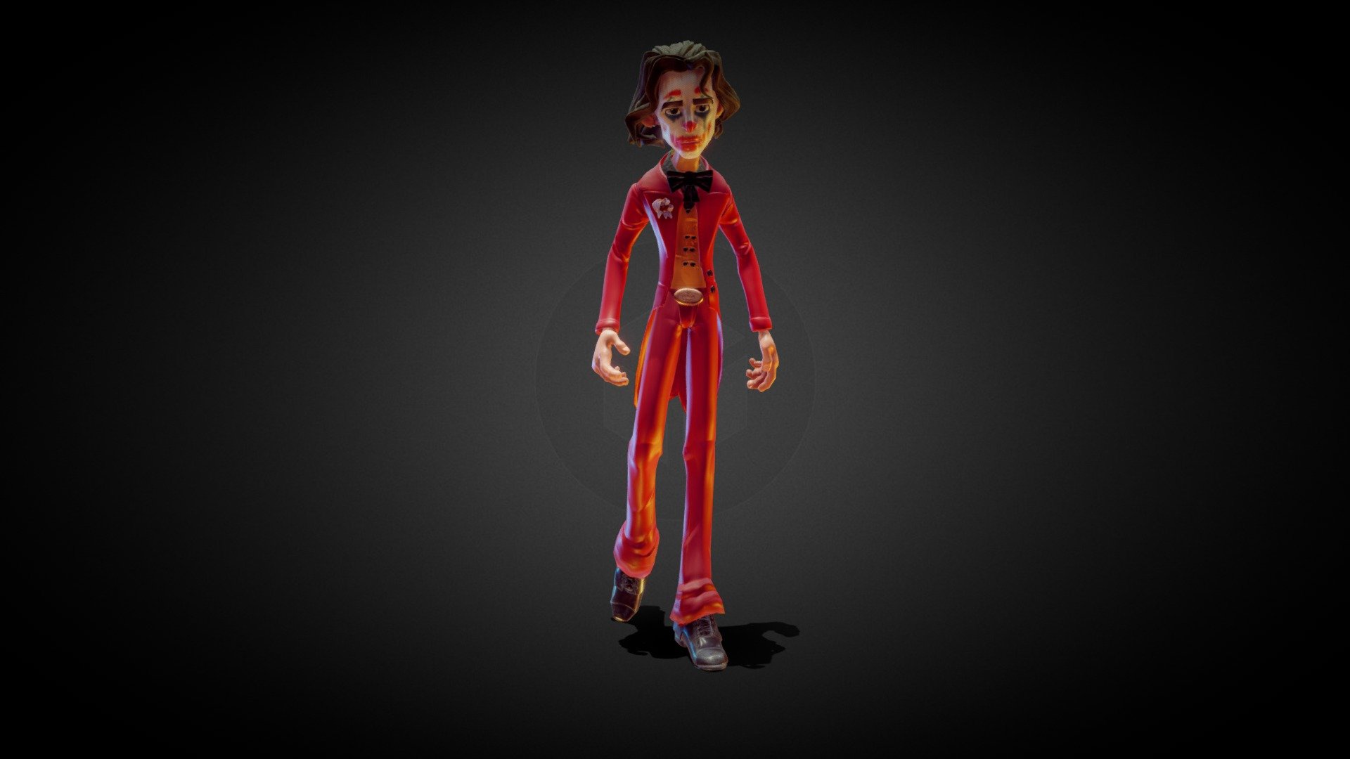 Joker Guasón Joaquin Phoenix stylize 3d model 3d model