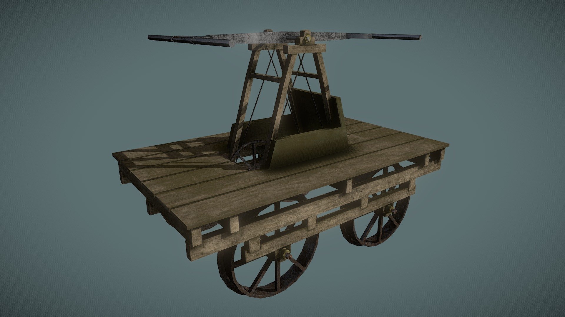 Train Handcar 3d model