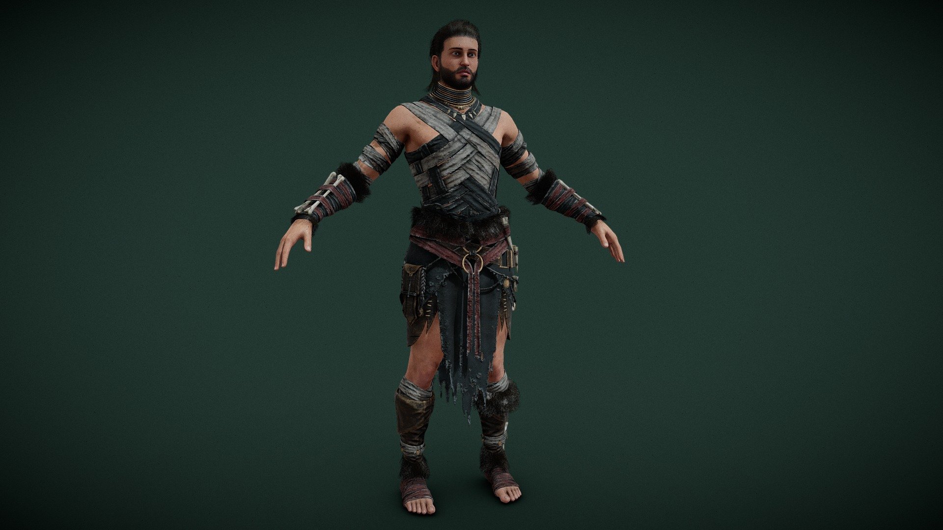 Male Druid B 3d model