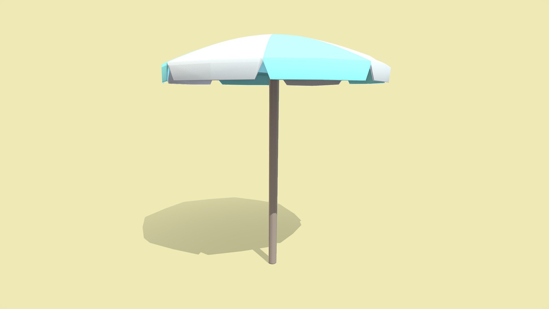 Low Poly Beach Umbrella 3d model