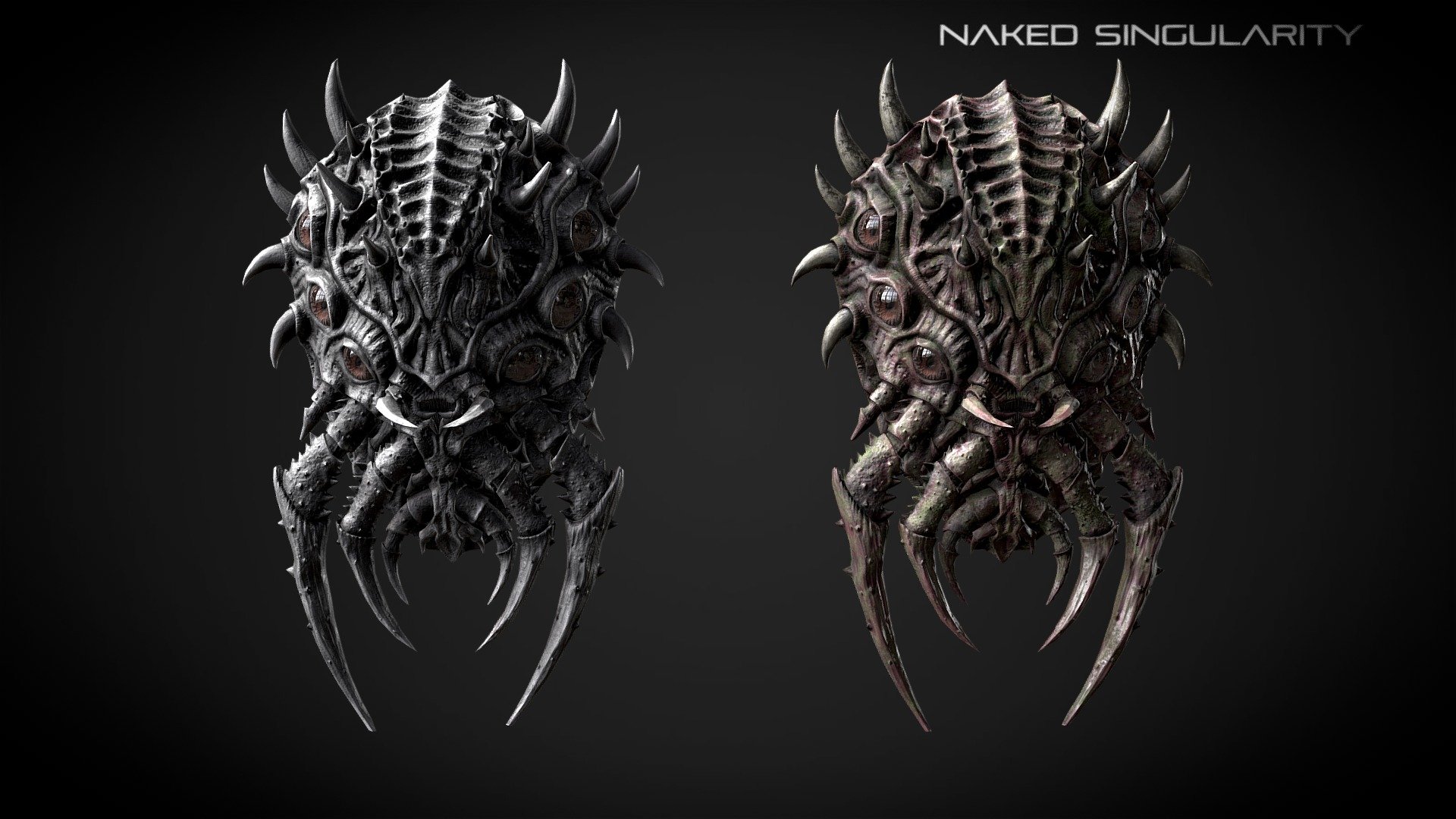 Alien insect shield | Dark fantasy weapon 3d model