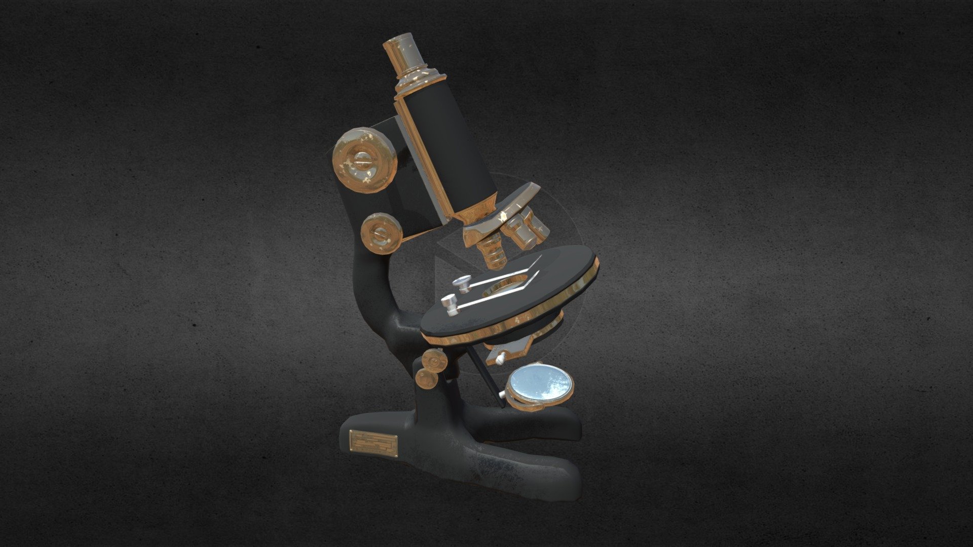 Micro Scope GR, Textured 3d model