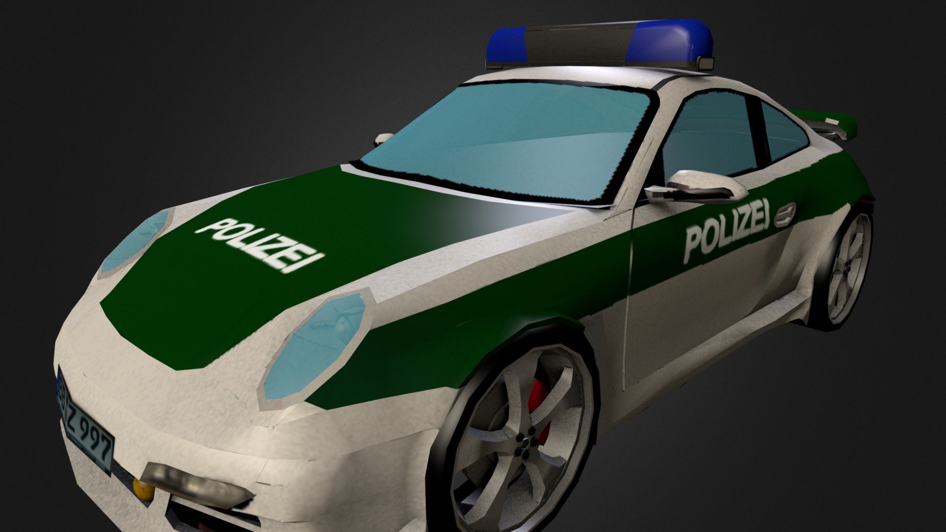 Porche 997 Turbo Polizei 3d model