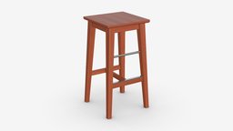 Wooden bar stool