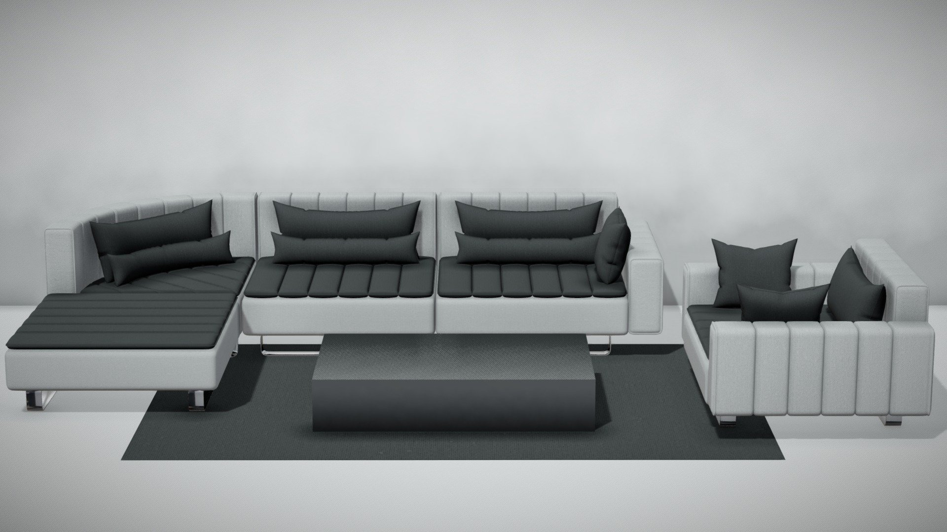 Sofa Set 01 3d model