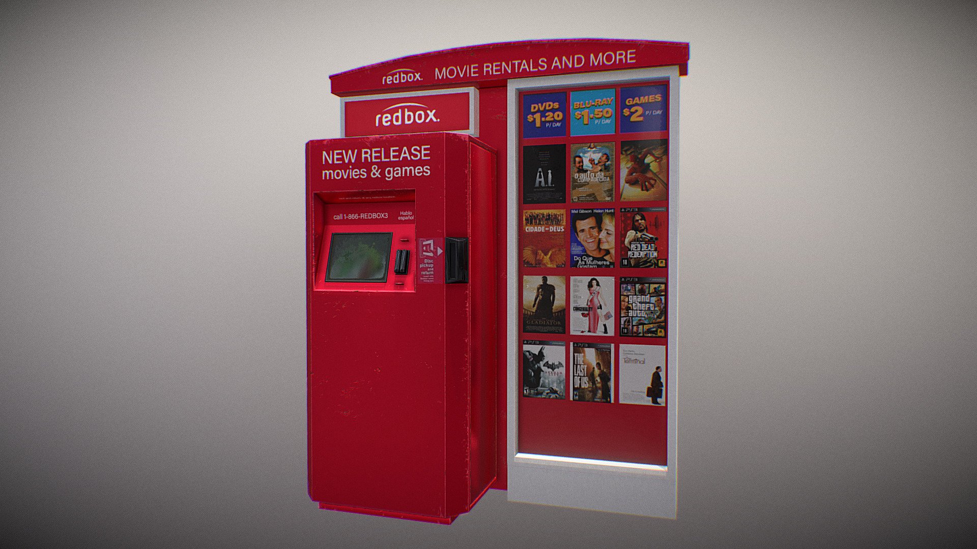 Redbox Rental DVD 3d model