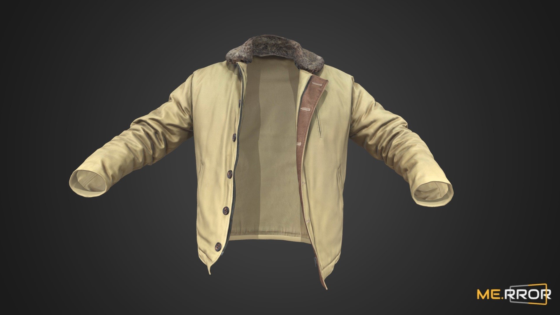 [Game-Ready] Beige Jacket 3d model