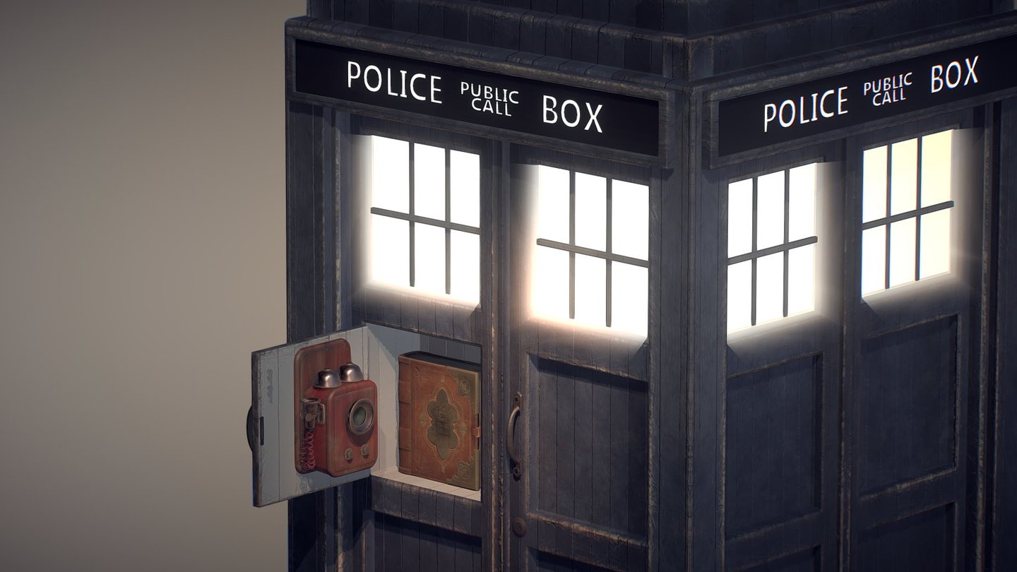 Tardis 10th Doctor Fan Art 3d model