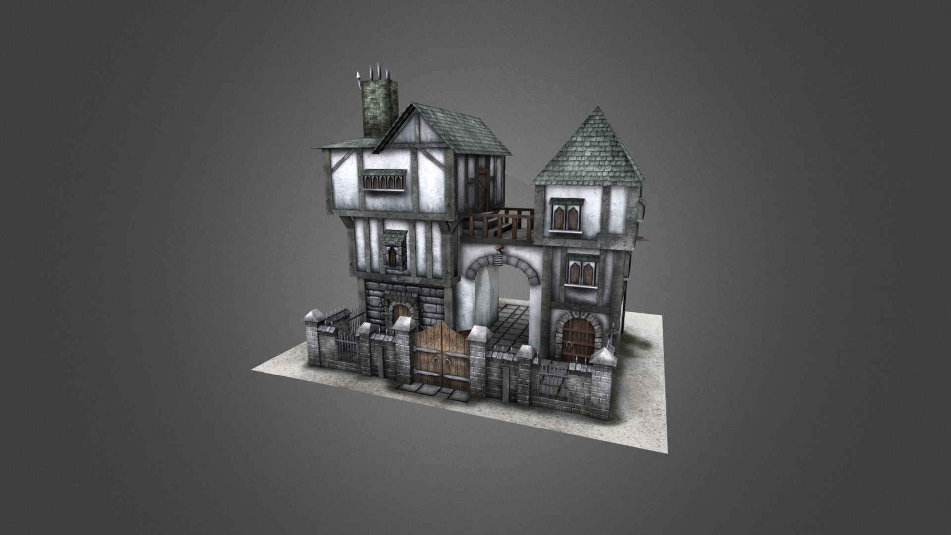 Medieval House 04 3d model