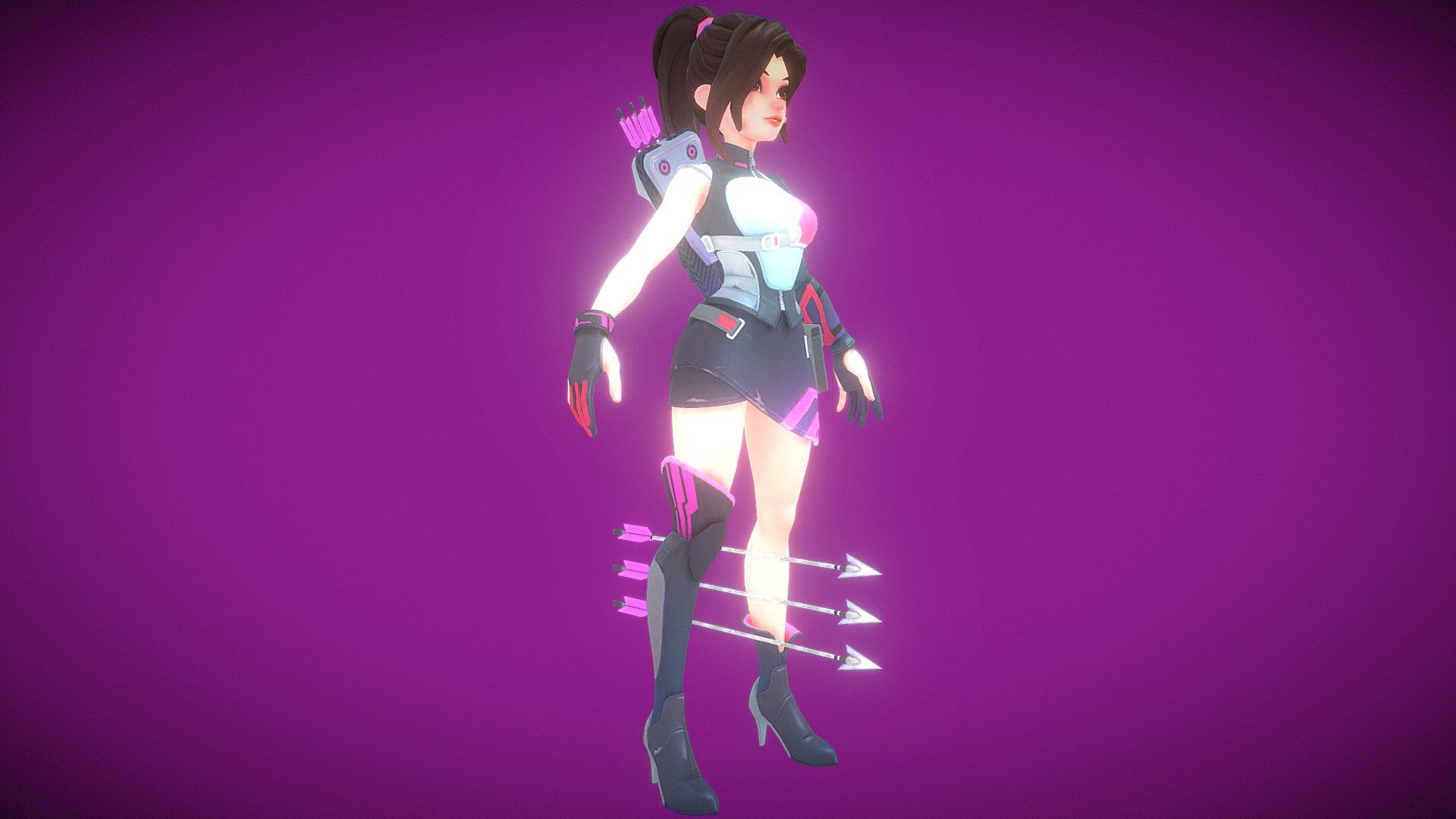 Bow girl 3d model