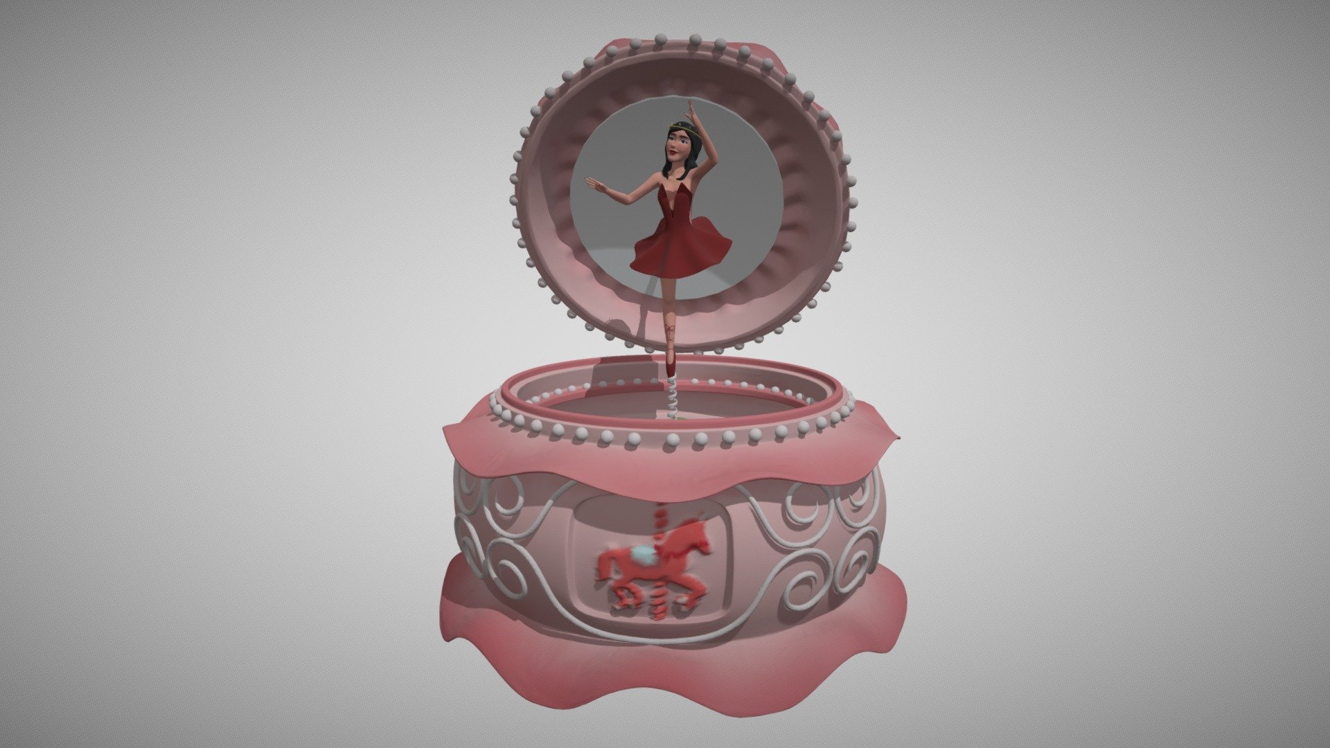 Ballerina Music Box 3d model