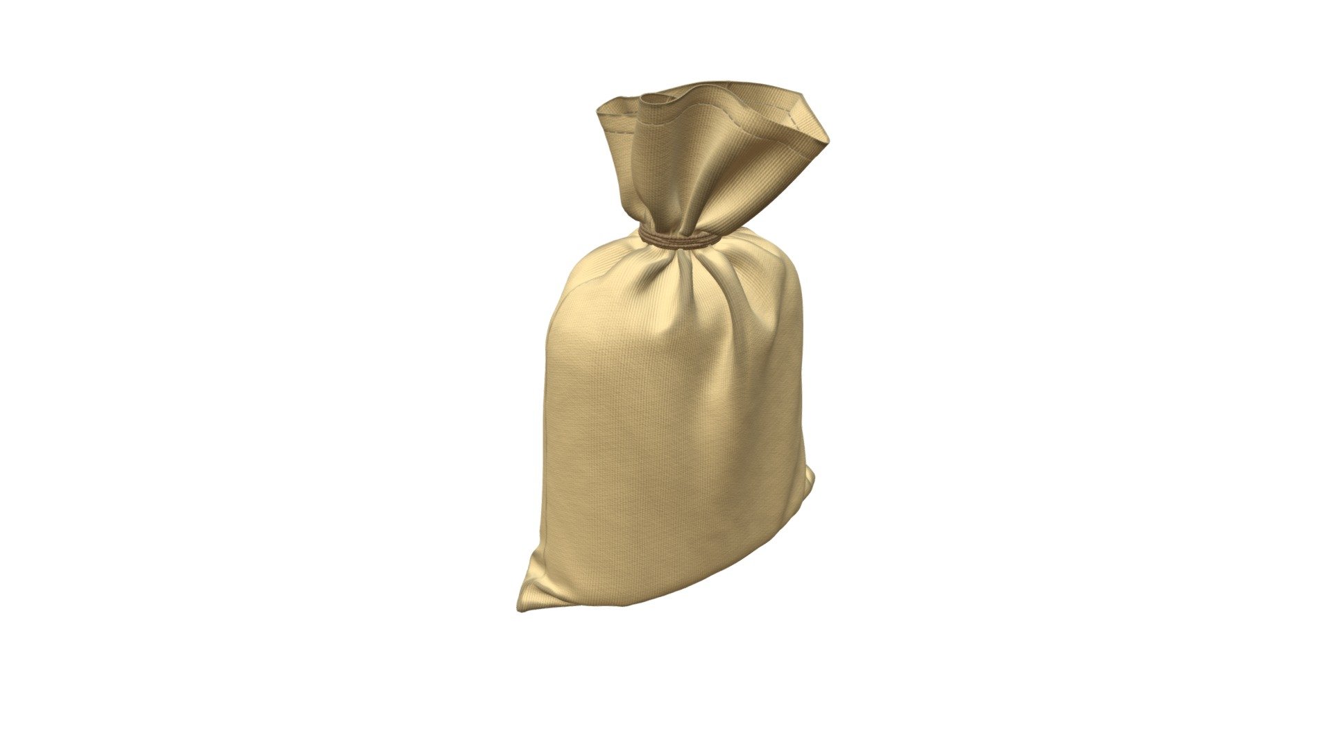 Canvas money bag 3d model