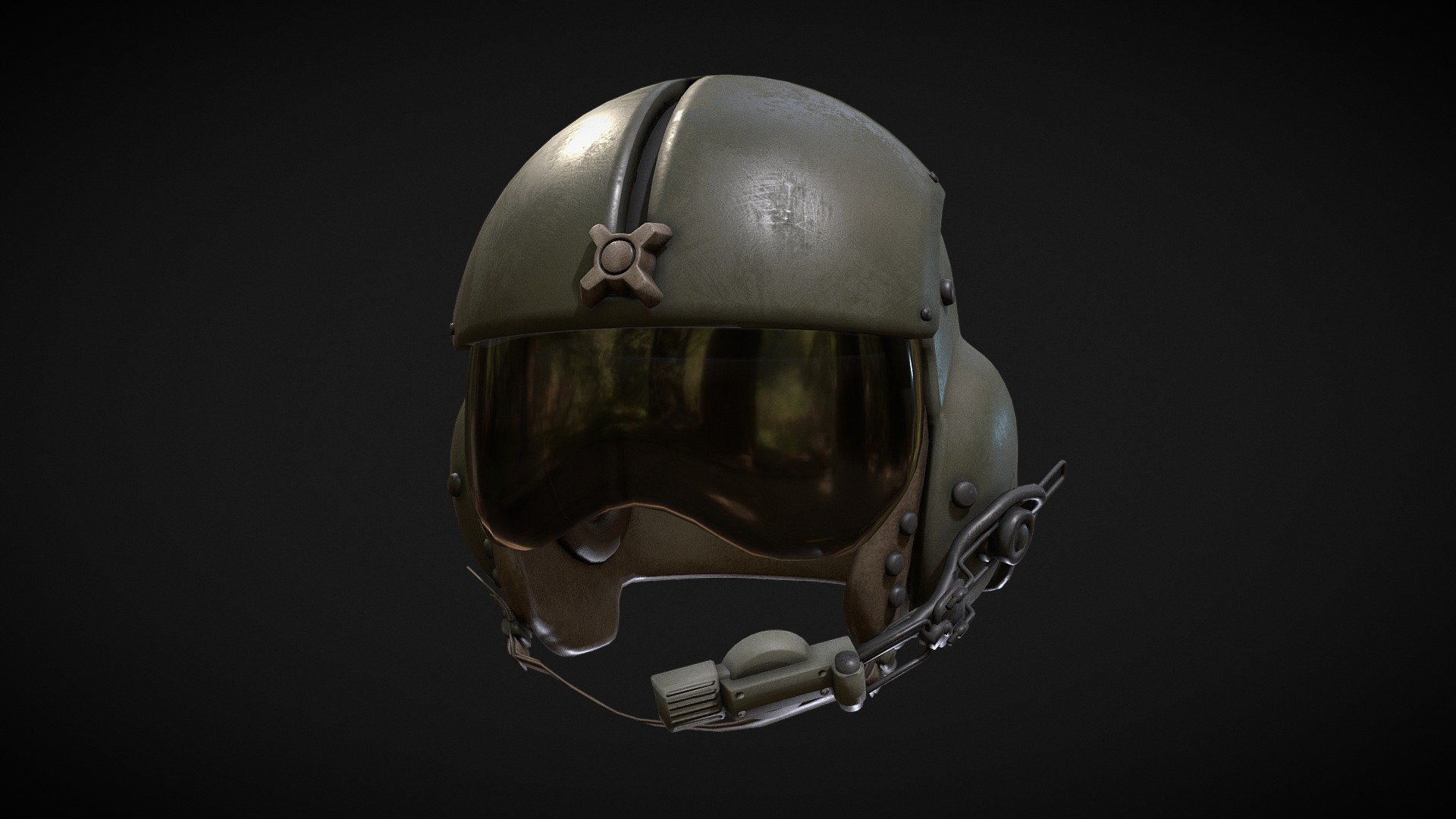 Vietnam U.S Military Gentex SPH-4 Pilot Helmet 3d model