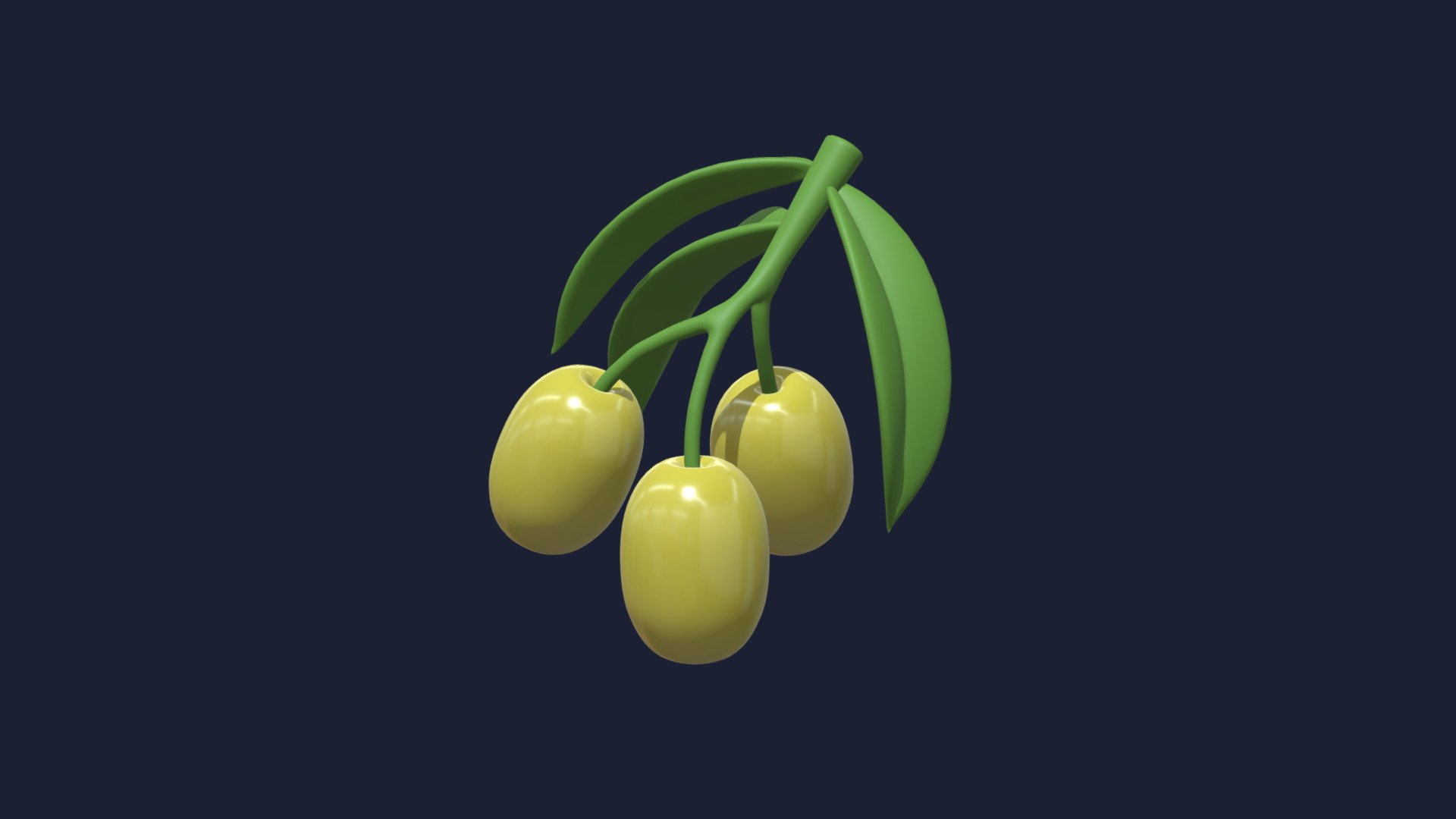 Olive Icon 3d model