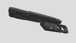 Mecha hard surface shotgun