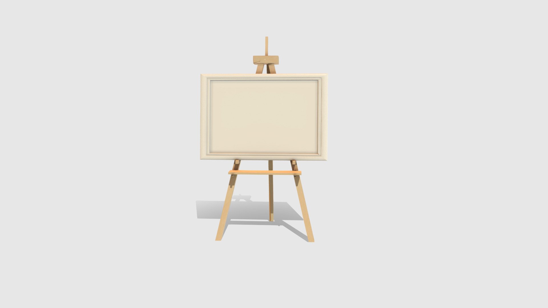 Easel Painting Canvas 3d model