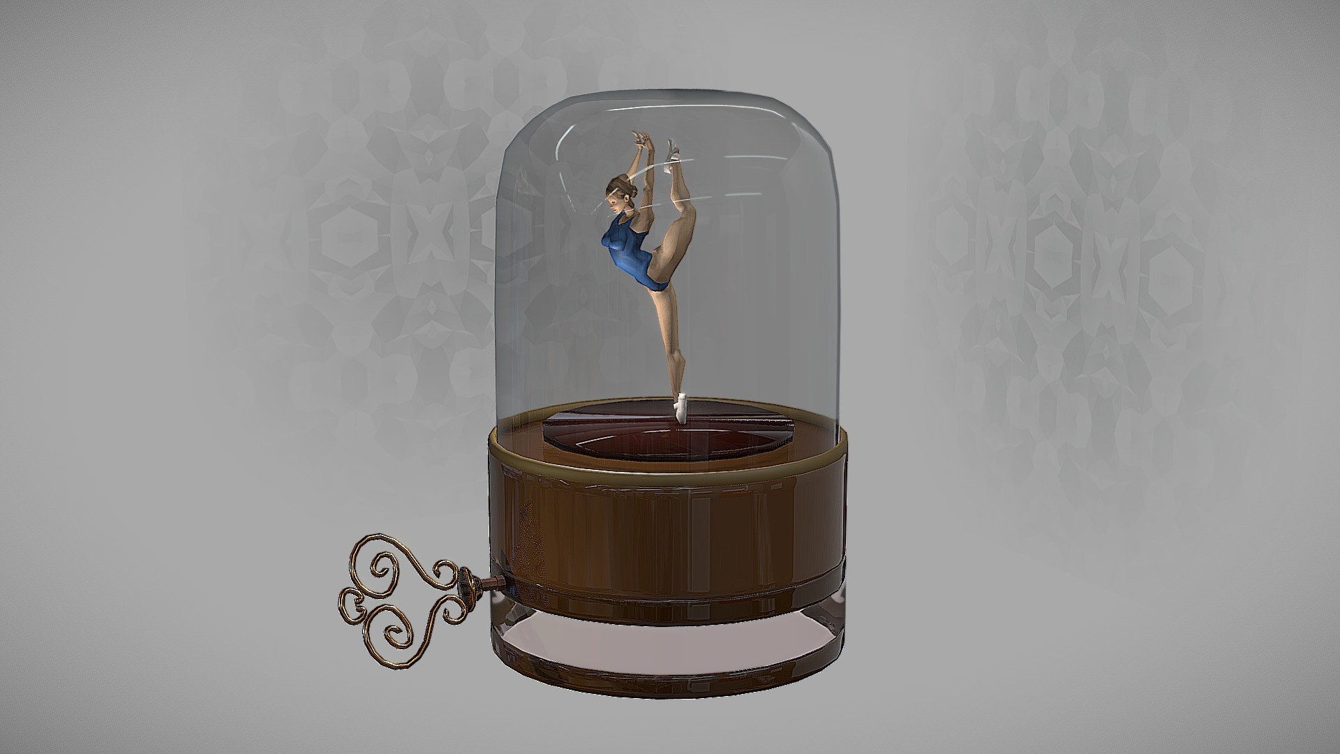 Ballerina Music Box 3d model