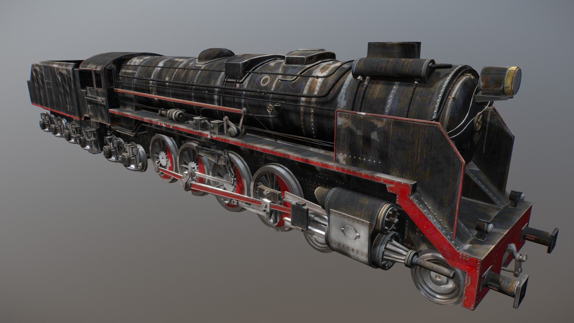 Steam Train Mikado 3d model