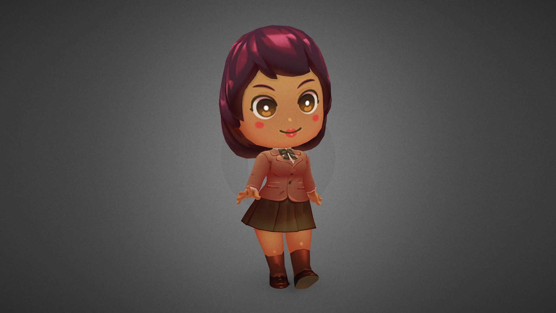 Anime Chibi: School Pack 3d model