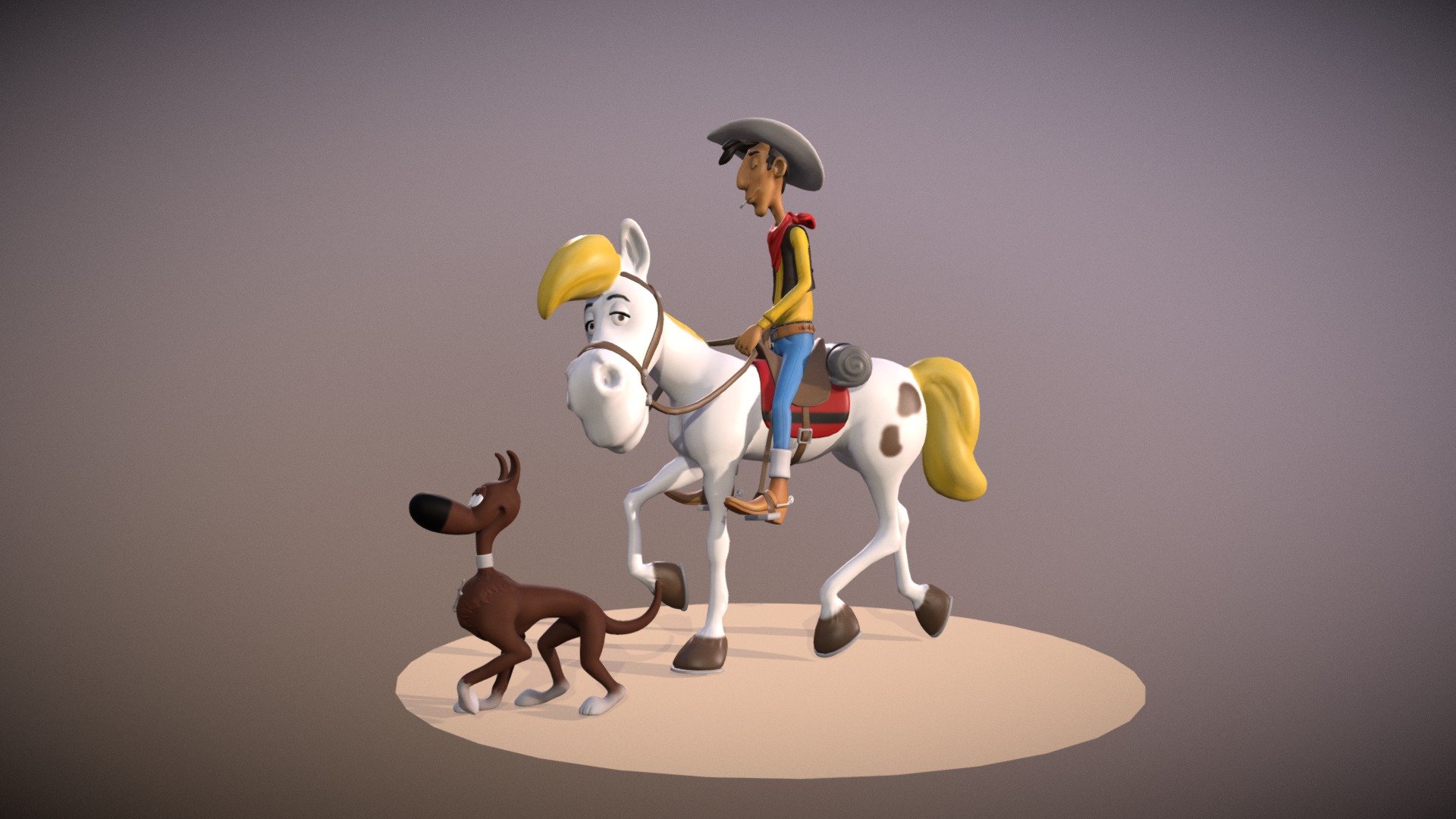 lucky luke 3d model