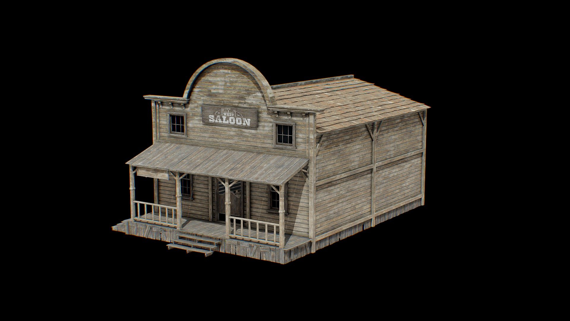 Wild West Building 02-Freepoly.org 3d model