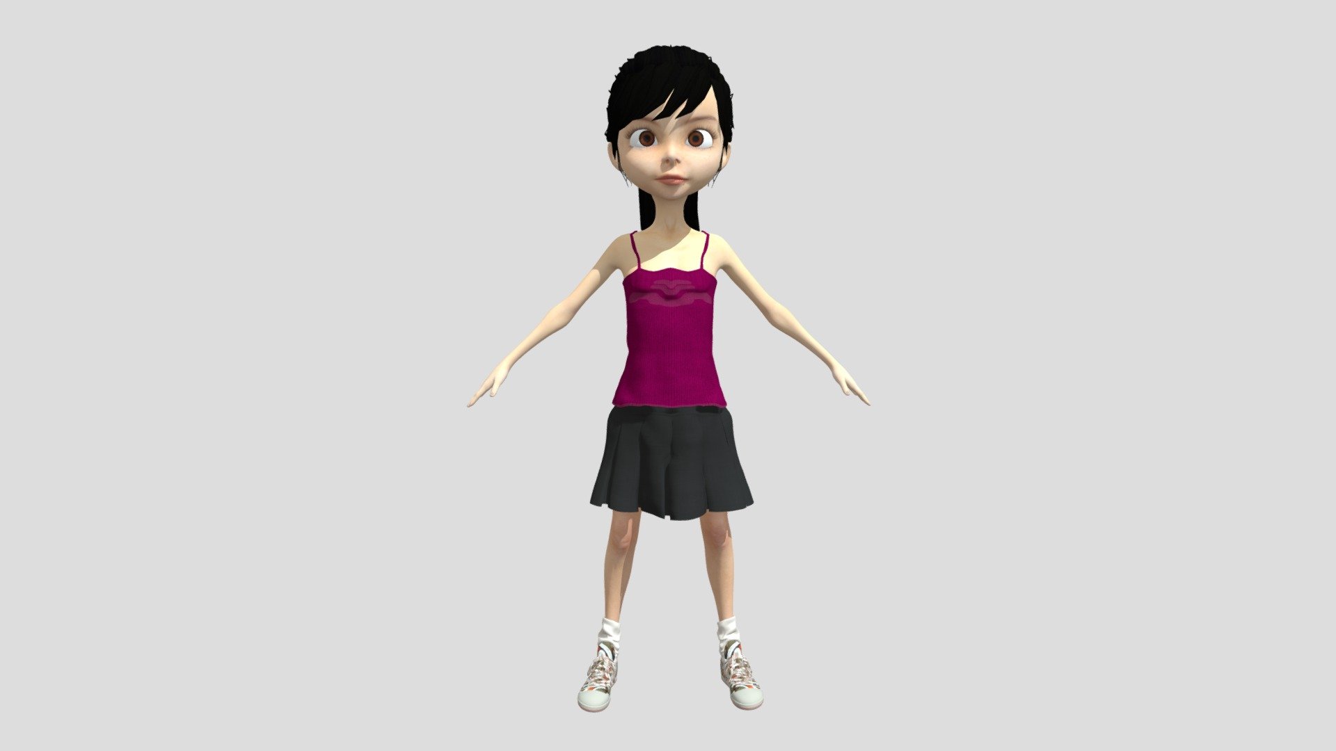 Toon Girl 3d model