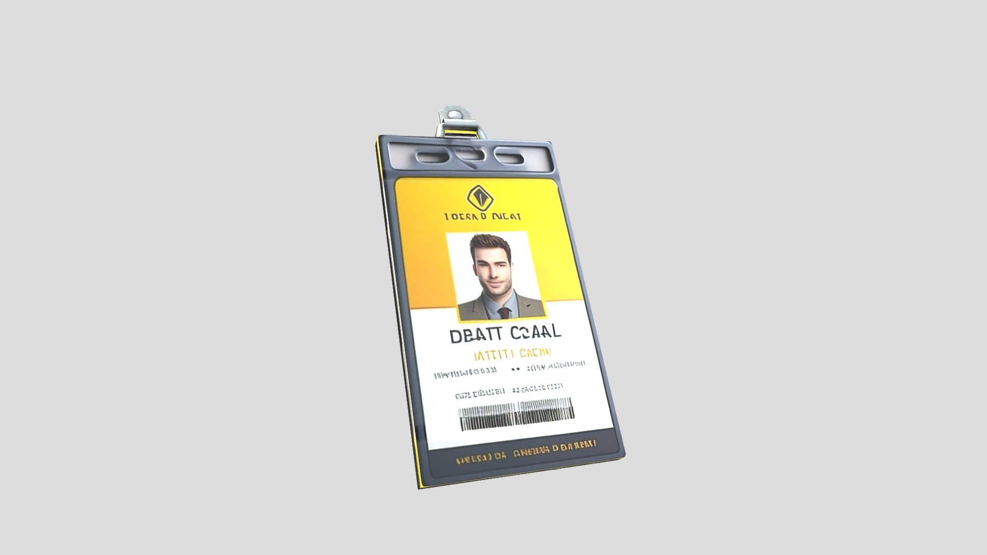 Chest Pinned Corporate ID Badge 3d model