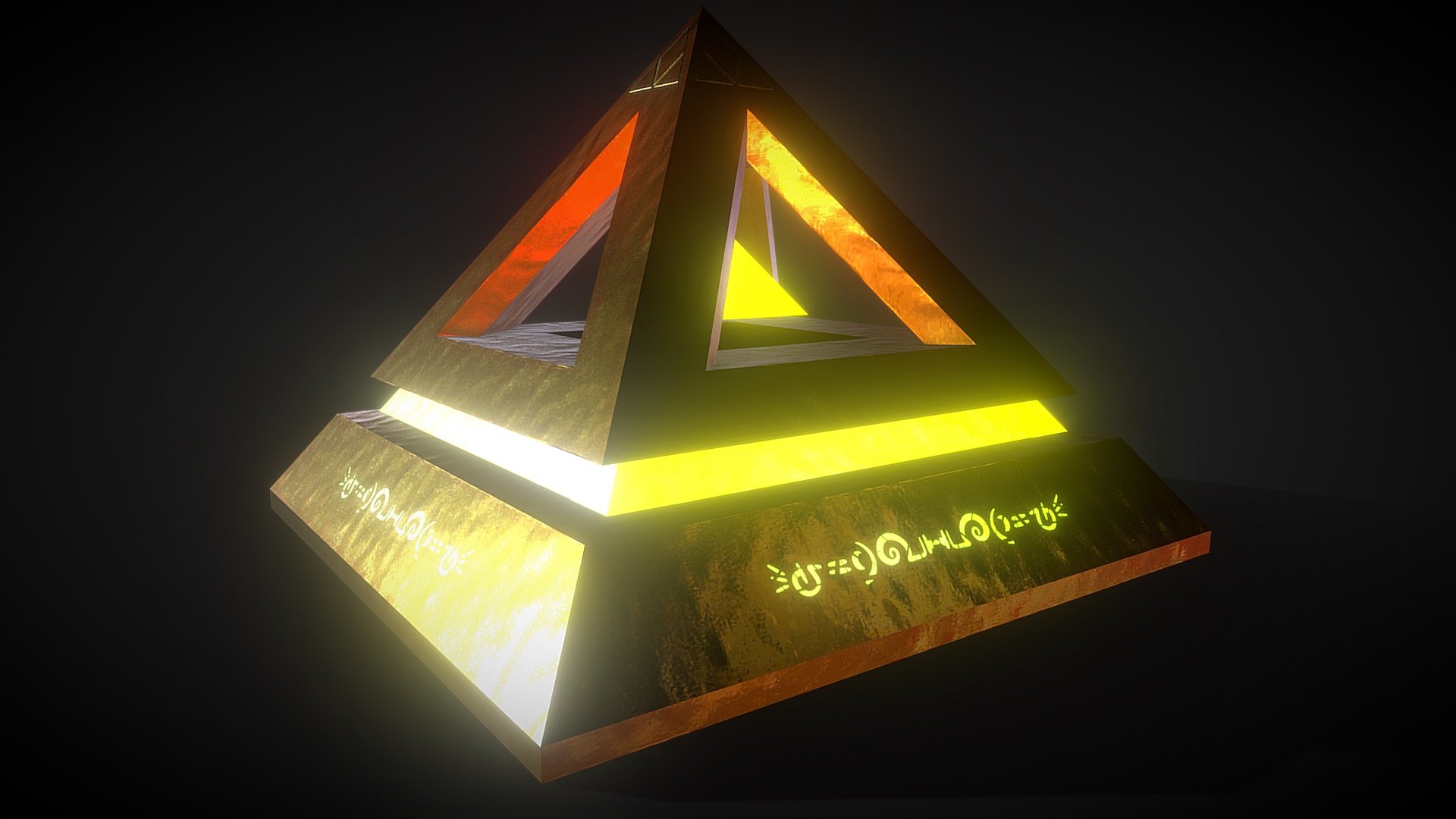 Mystical Ancient Pyramid Artifact 3d model