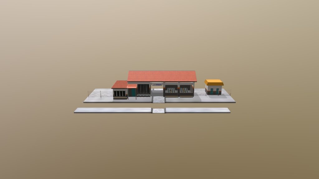 Cipunegara Trains Station 3d model