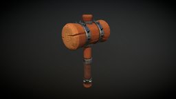 Stylized Wooden Hammer