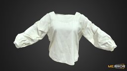 Ivory Square Neck Blouse