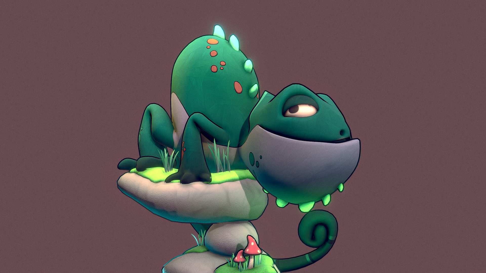 Stylized Chameleon 3d model