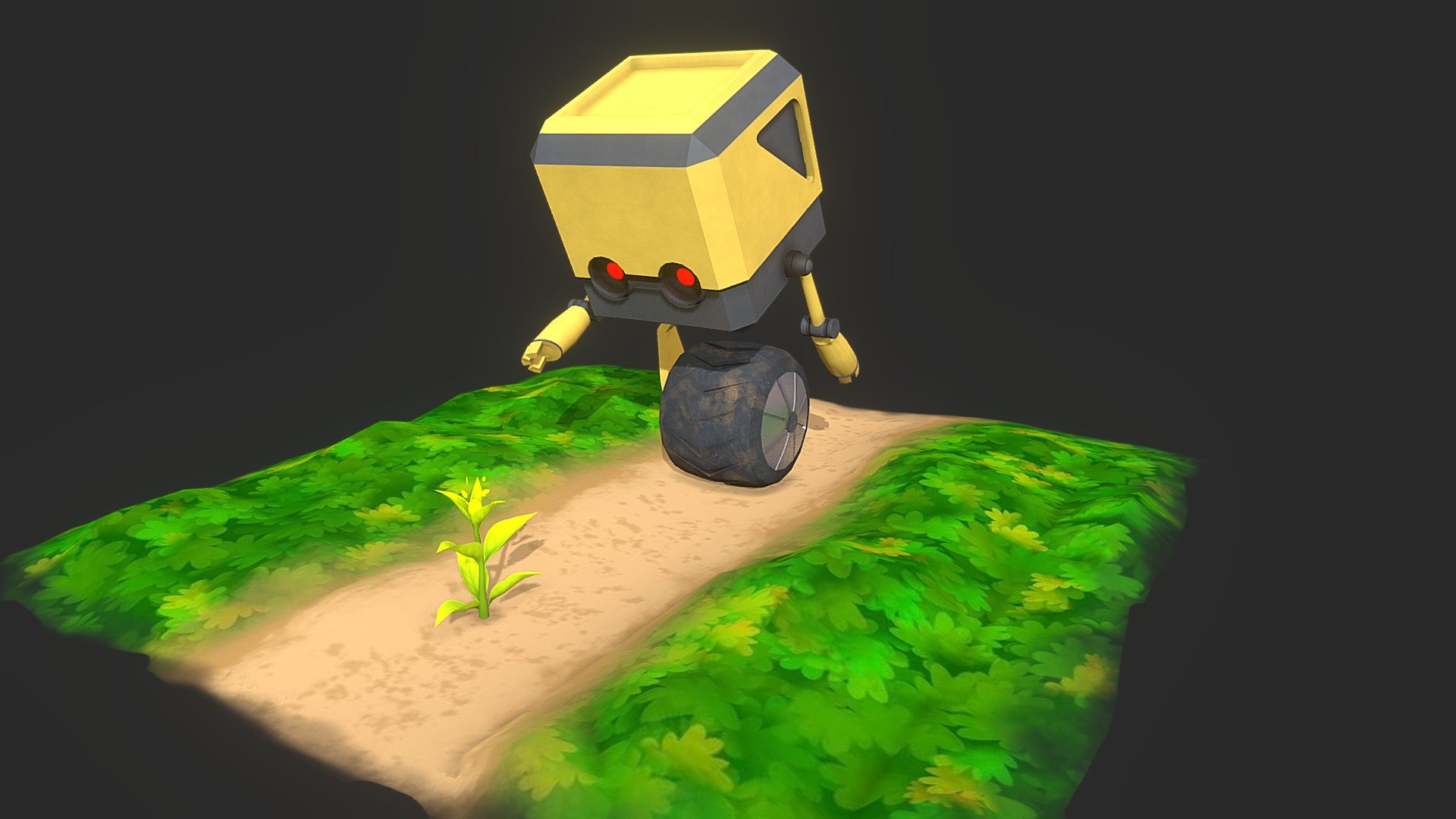 Low poly Robot 3d model