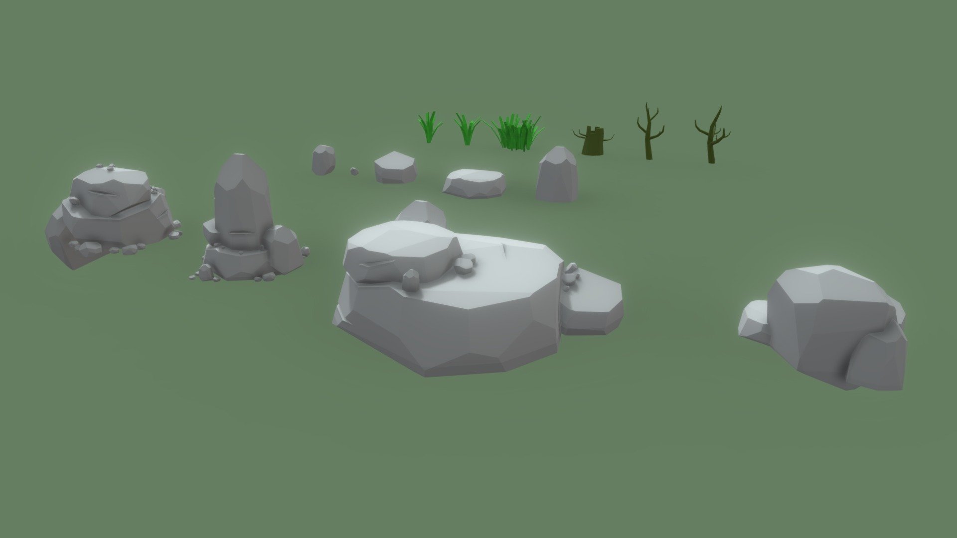 Sticks and Stones 3d model