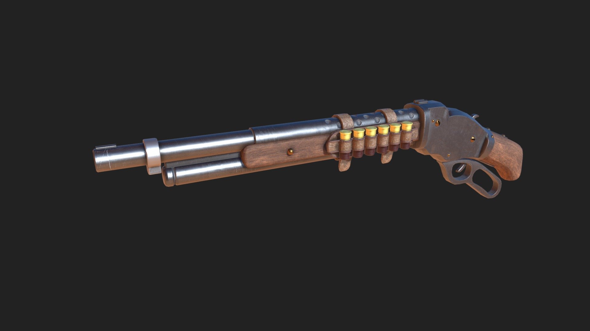 Lever Action Shotgun 3d model