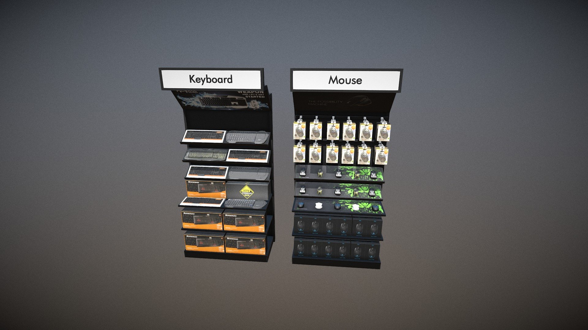 New Shelf Mouse Keyboard 3d model