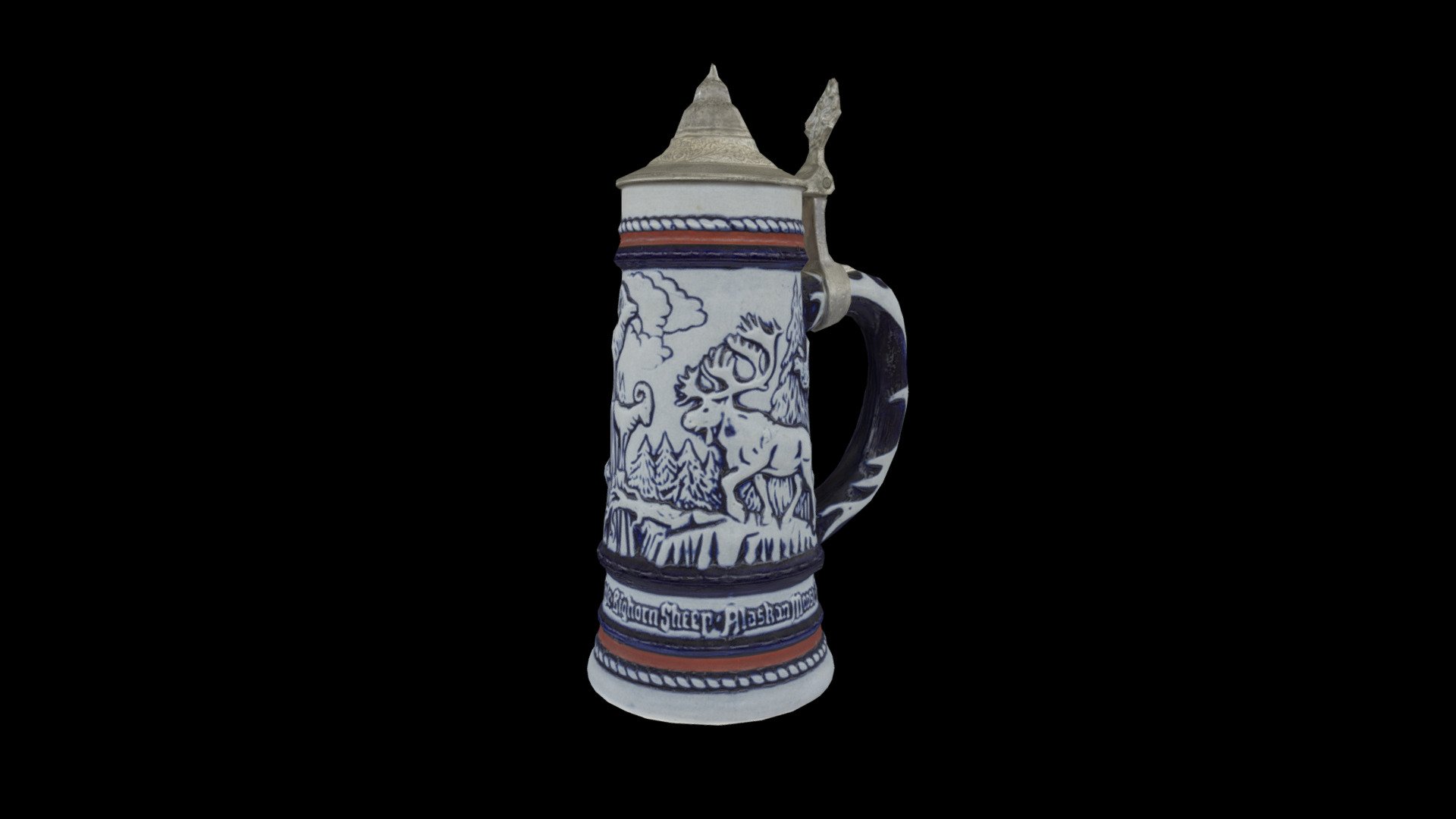 1976 Avon Ceramic Stein 3d model