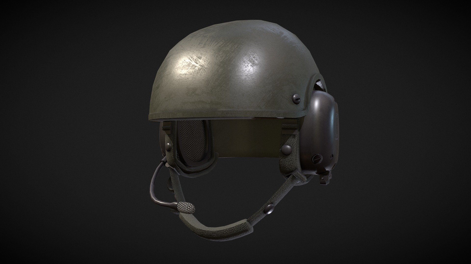 CVC Combat Vehicle Crew Tanker Helmet 3d model