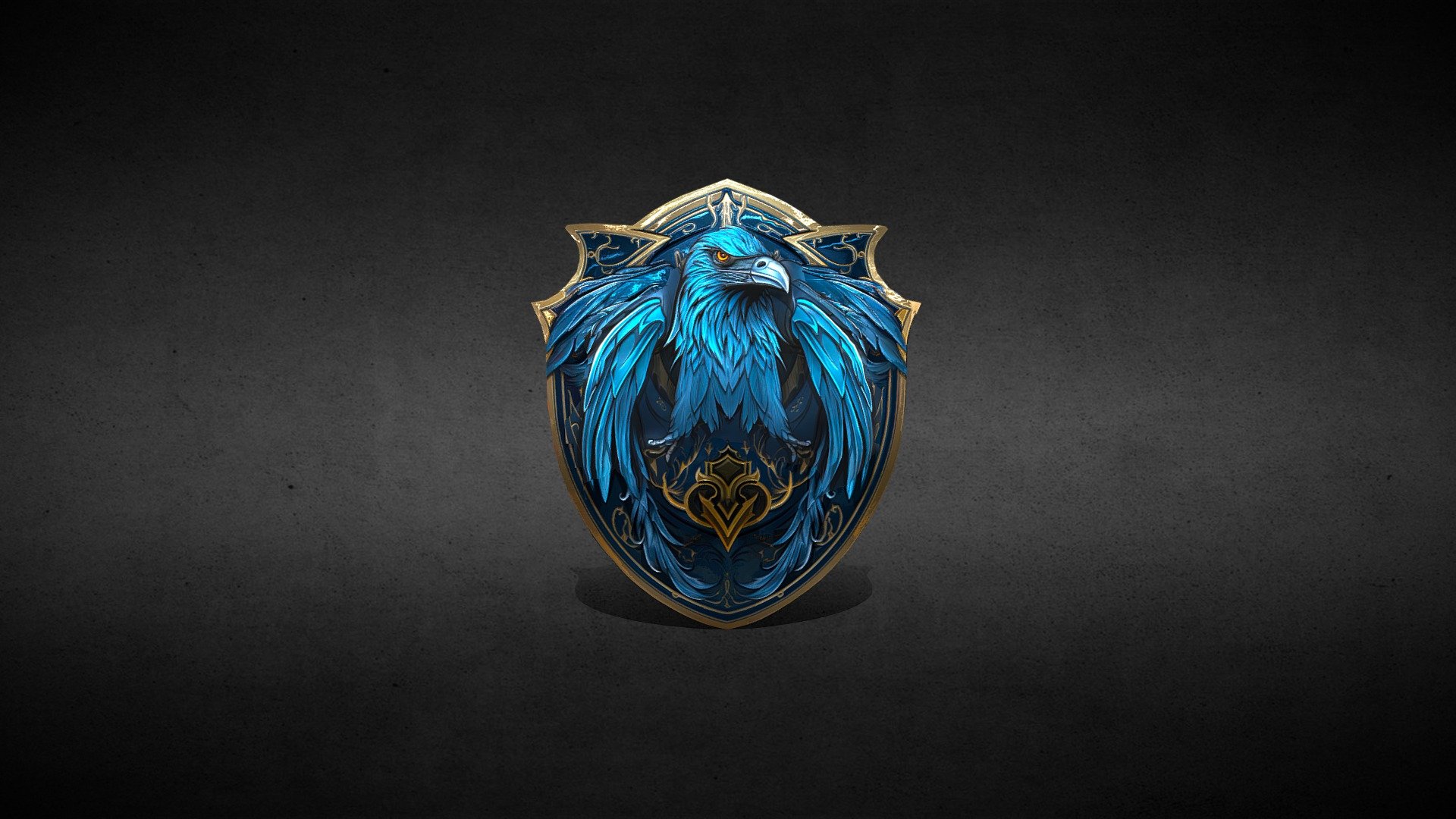 Ravenclaw coat of arms, shield 3d model