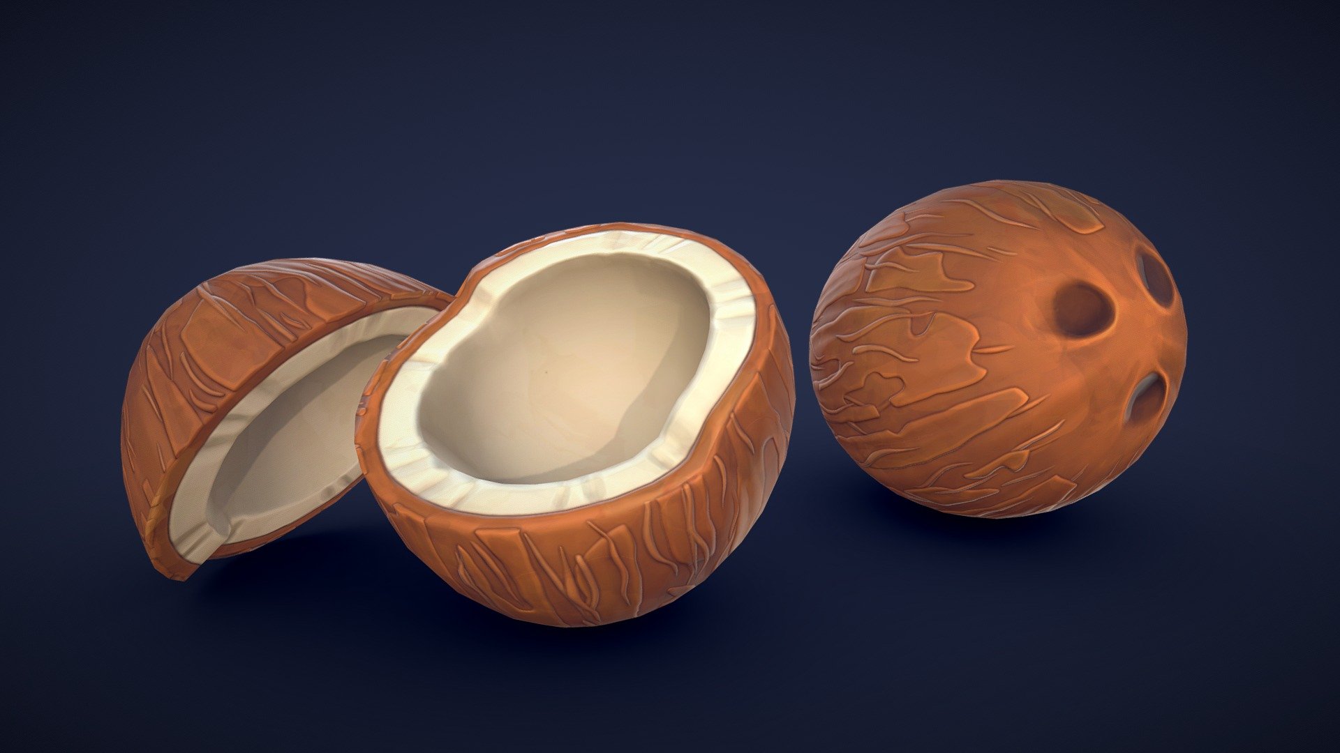 Stylized Coconut 3d model