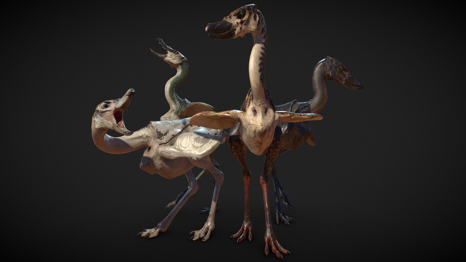 Flightless Alien Bird 3d model