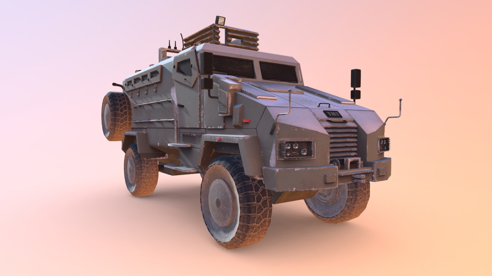 Kirpi Mrap  (Lowpoly + Free 3d Model) 3d model