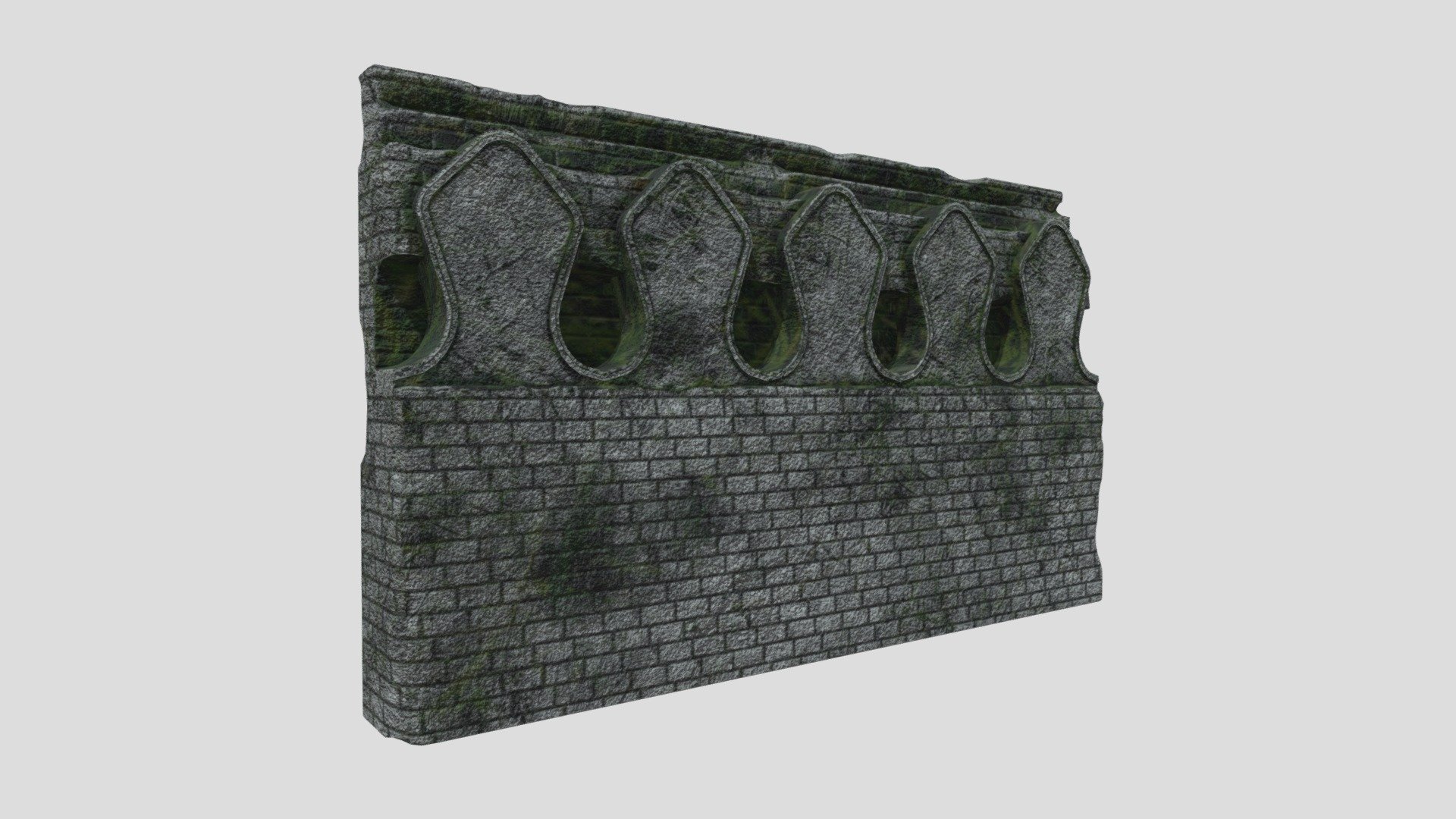 Old Concreat Wall 3d model