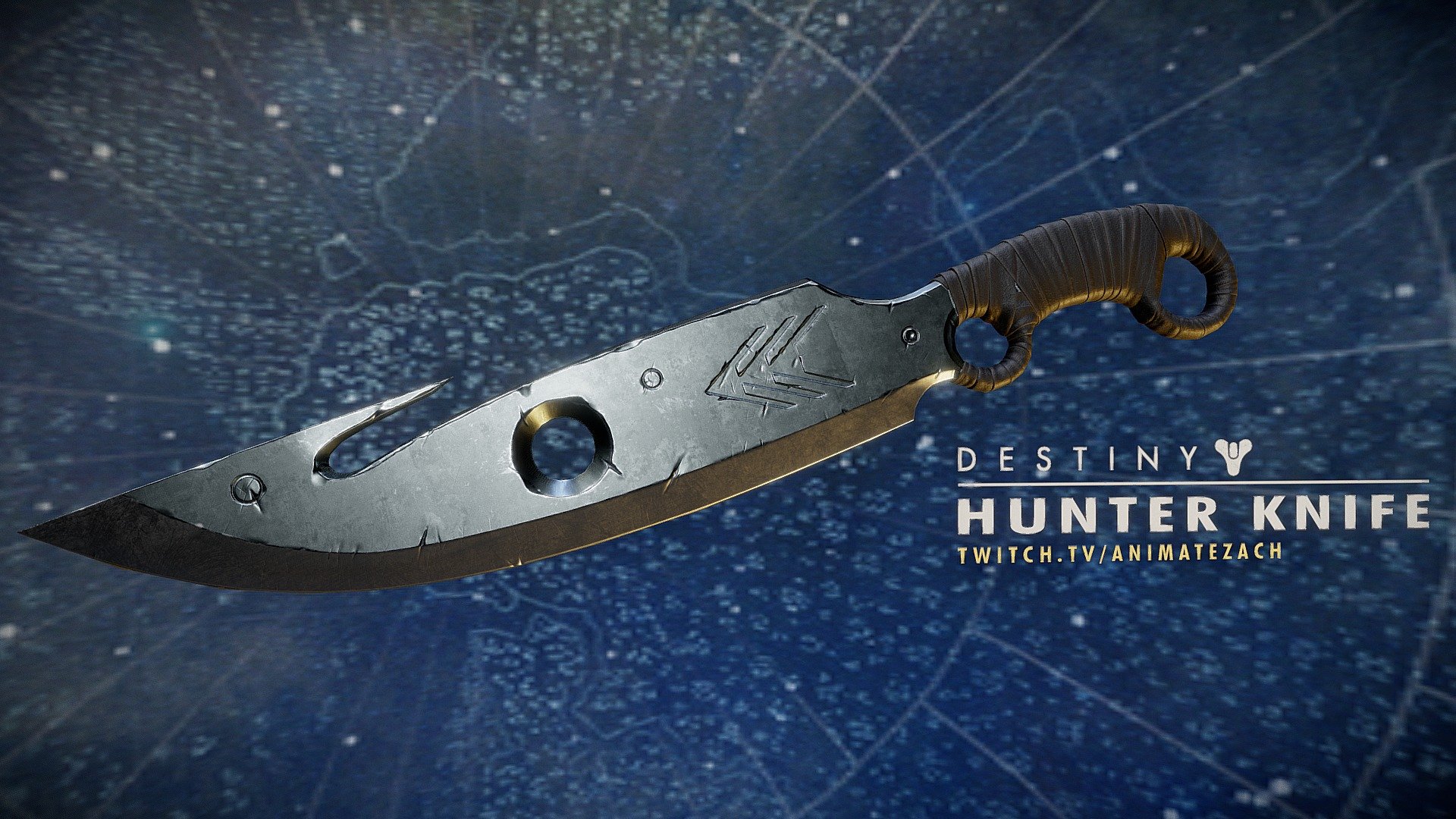 Destiny Hunter Knife 3d model