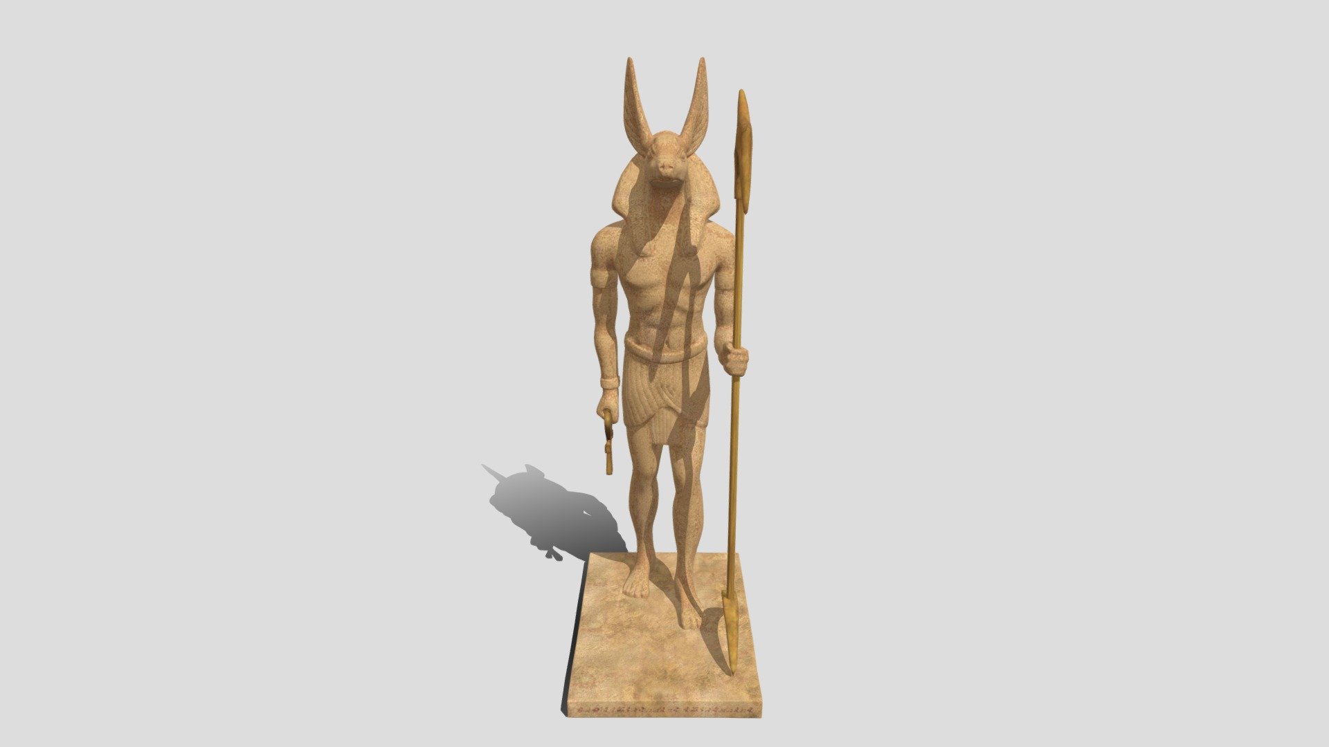 Pharaonic Statue 3d model