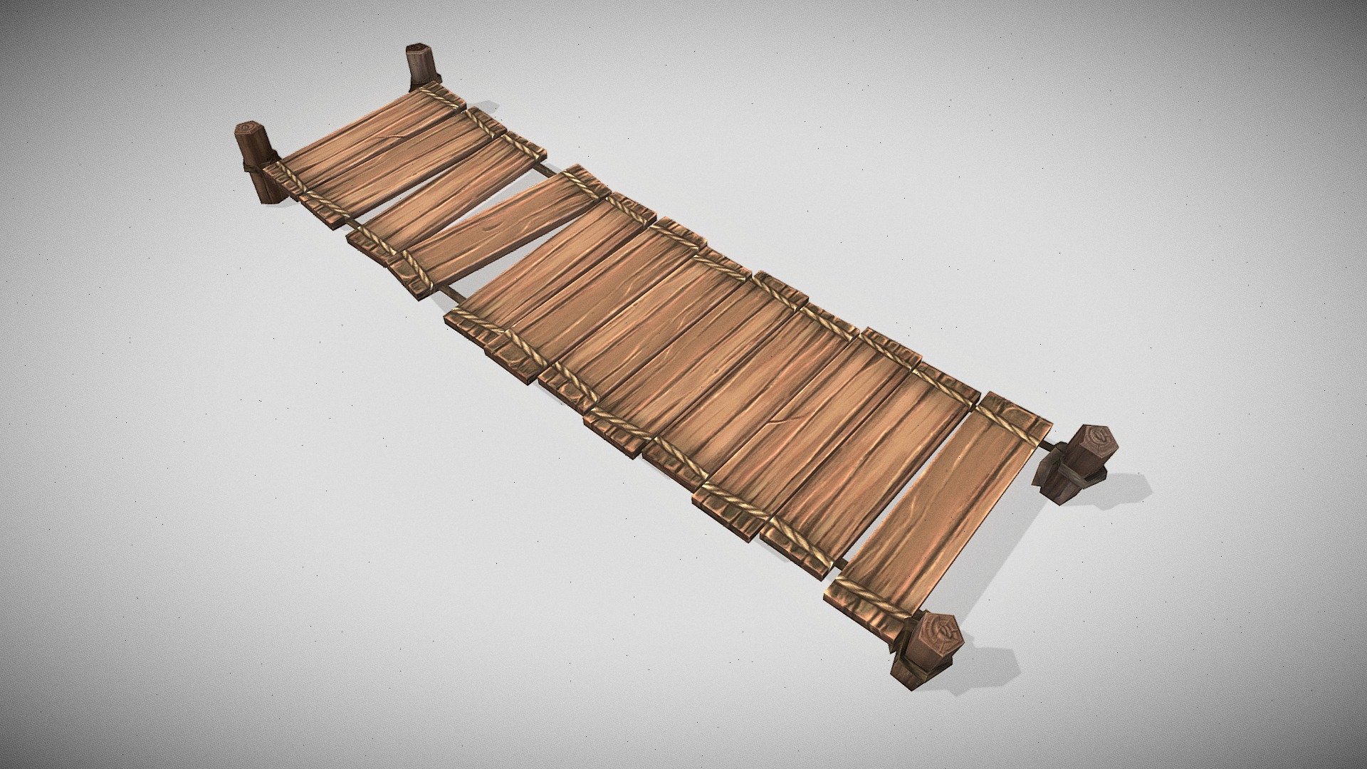 Wood Bright Low Poly 3d model