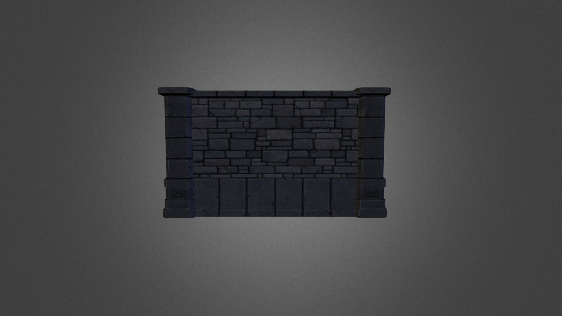 Dungeon wall 3d model