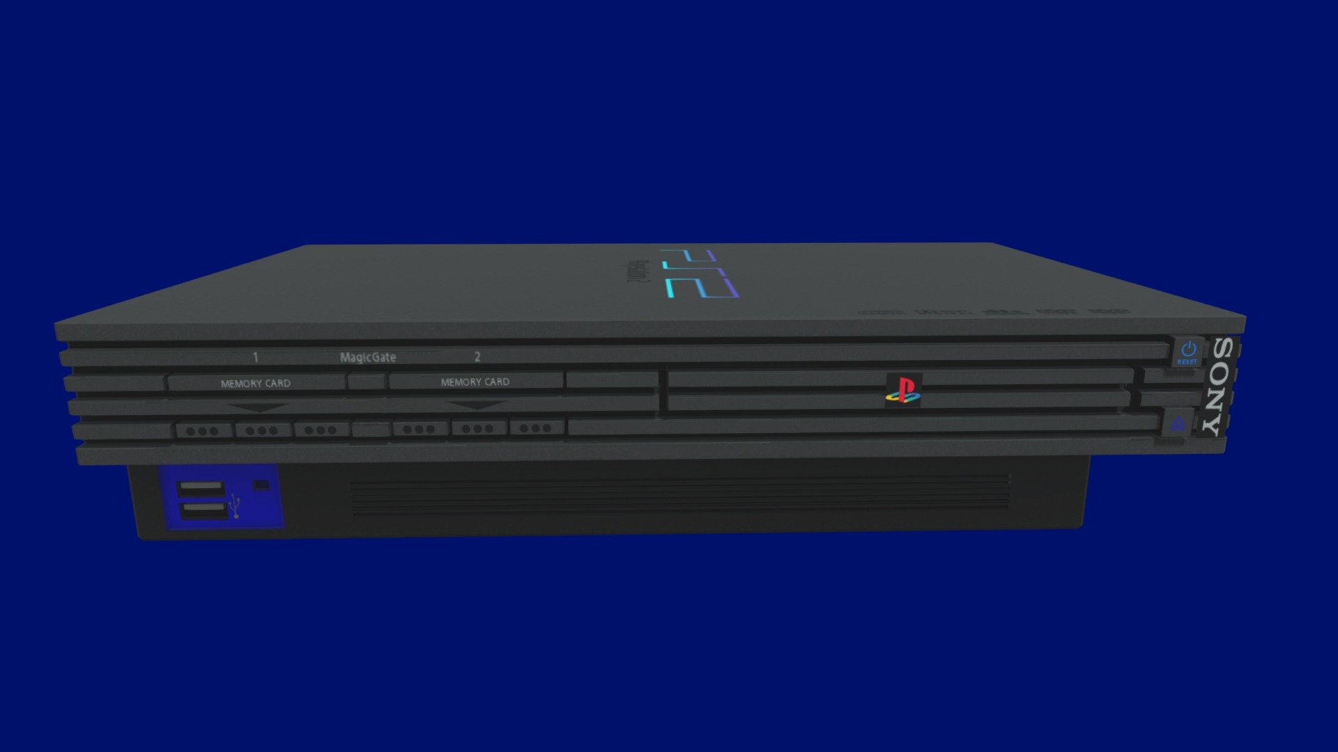 ps2 Console 3d model