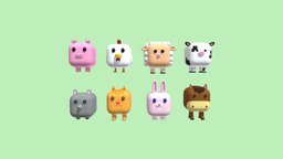 Cube Farm Animals