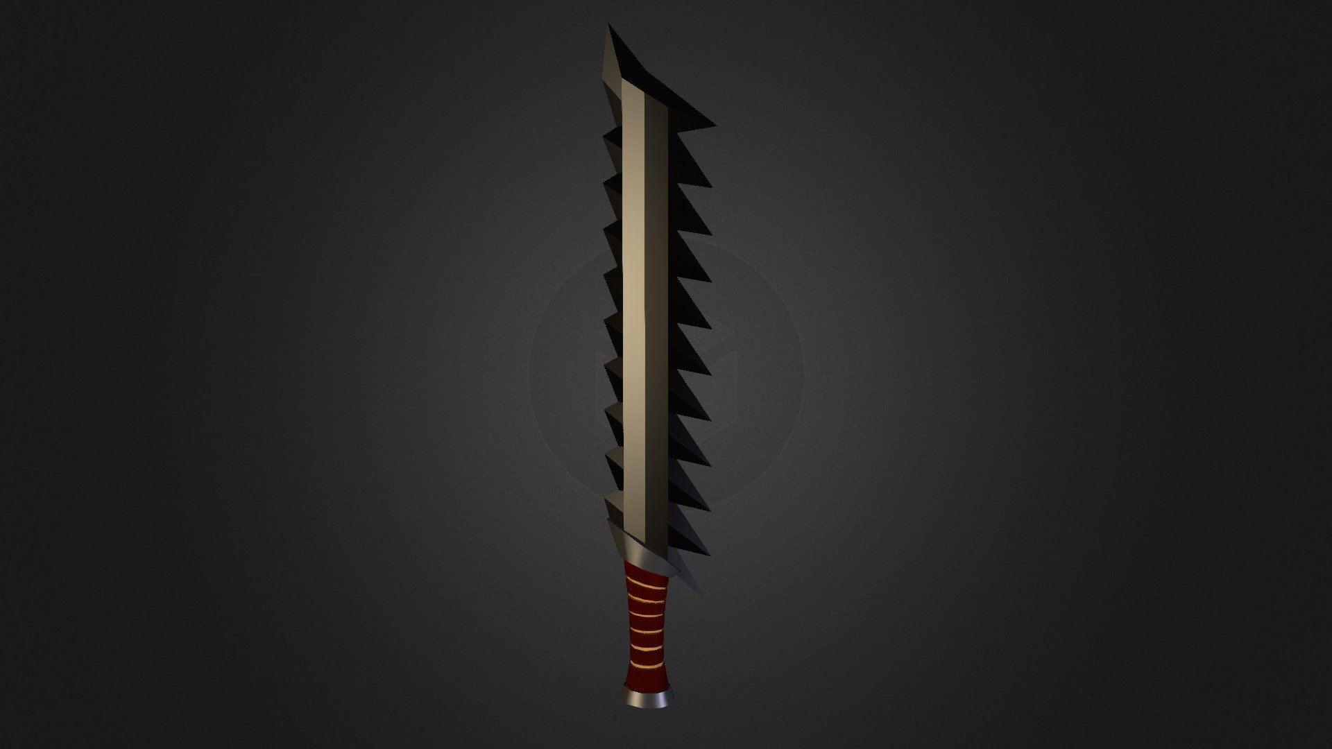 spiky sword 3d model